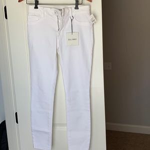DL 1961 white skinny jeans